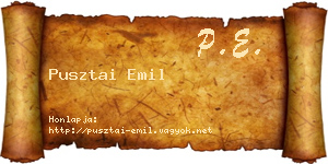 Pusztai Emil névjegykártya